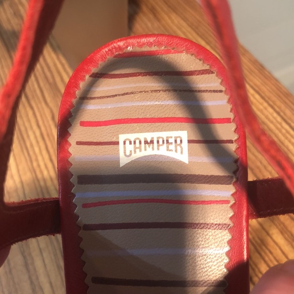 CAMPER Red plaited leather sandals Size 38 (7 US) - Picture 9 of 9